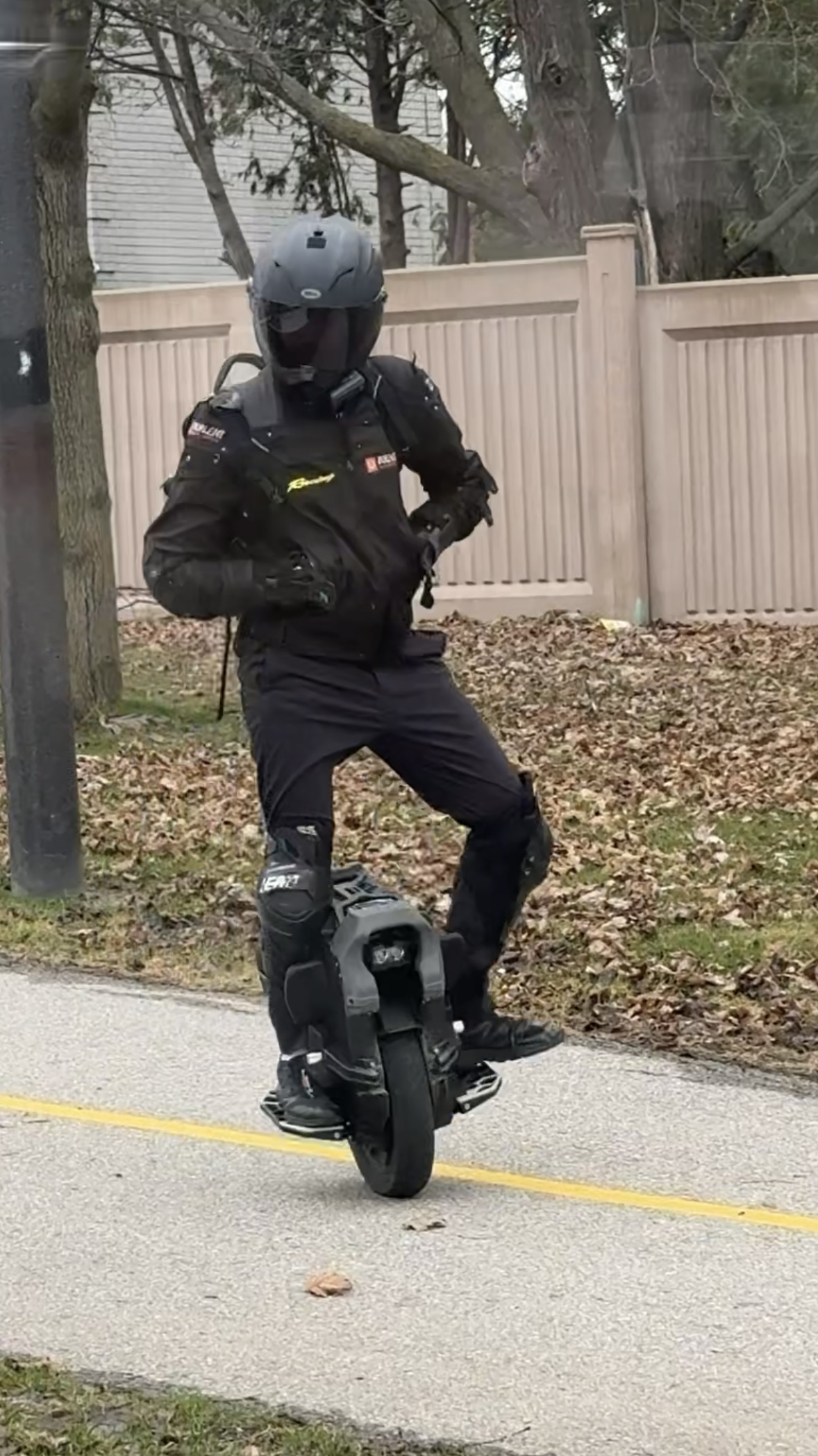 Andrew riding his electric unicycle